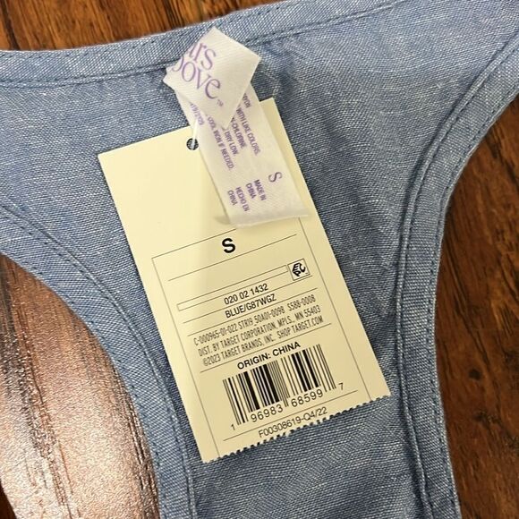 NWT Stars Above Size Small Blue Racerback Tank Top Pajama Linen Rayon - Picture 4 of 4